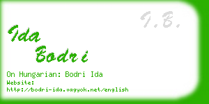 ida bodri business card